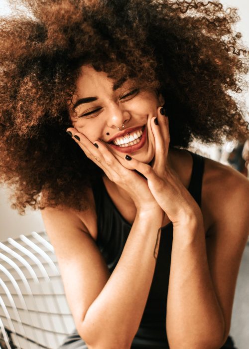 Woman smiling